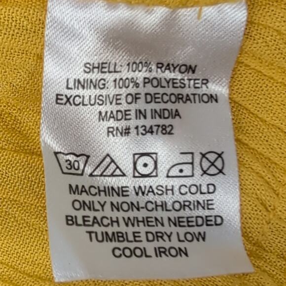 Blush Womens L Yellow Crochet Peplum Cami Boho Ruffle Hem Y2K Festival Top - Picture 8 of 9